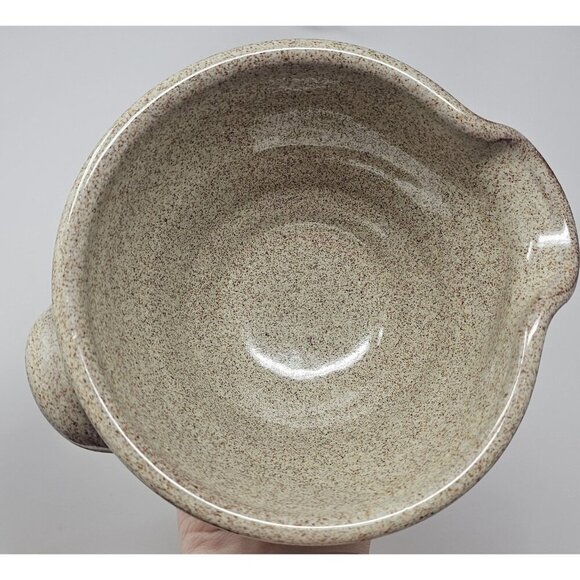 Vintage Old Time Pottery Gravy Mixing Bowl 1997 Stoneware 7" Pinecone USA Rustic - Picture 8 of 10